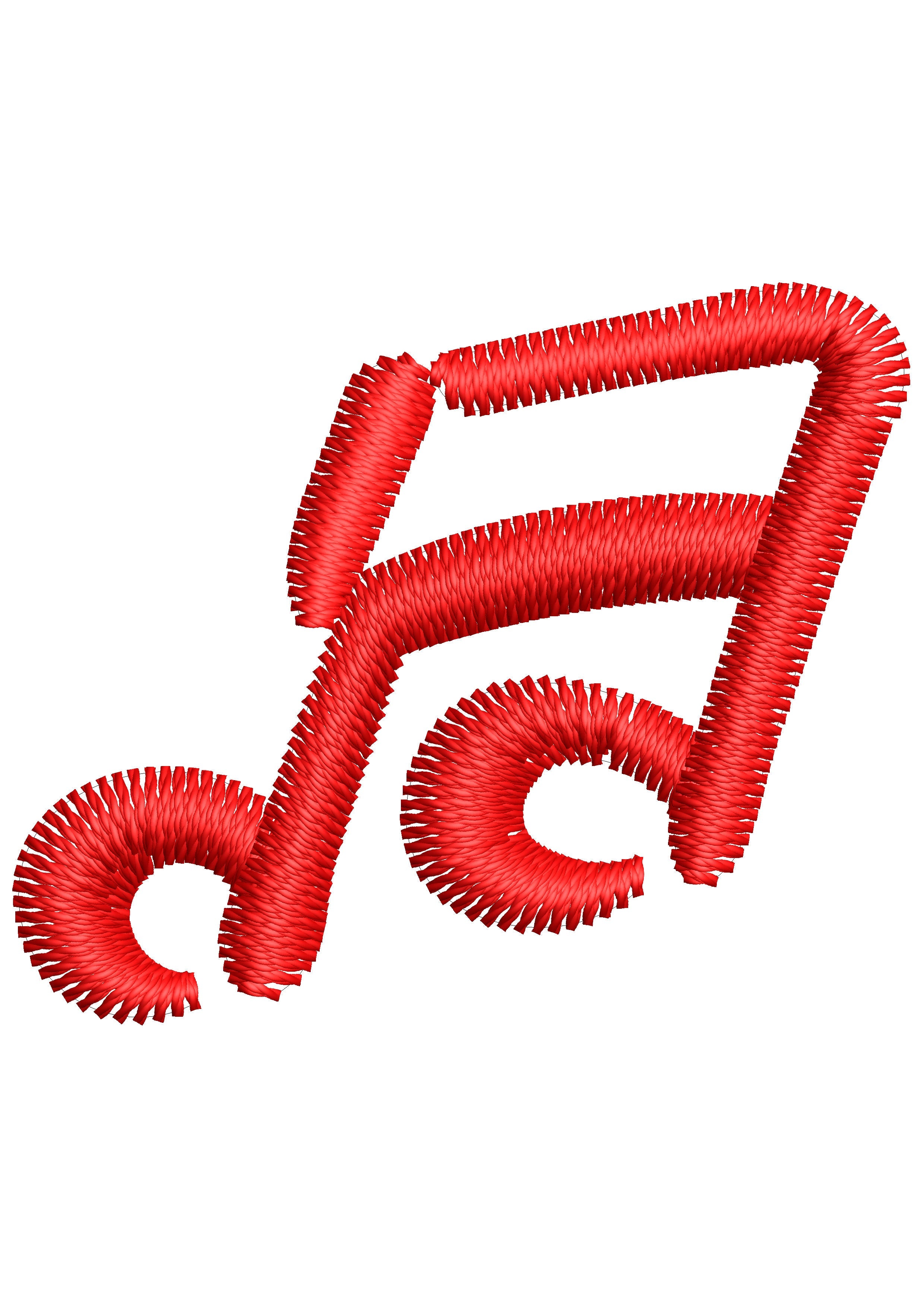 Music Note Embroidery Design