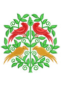 Parot Plant Embroidery Design
