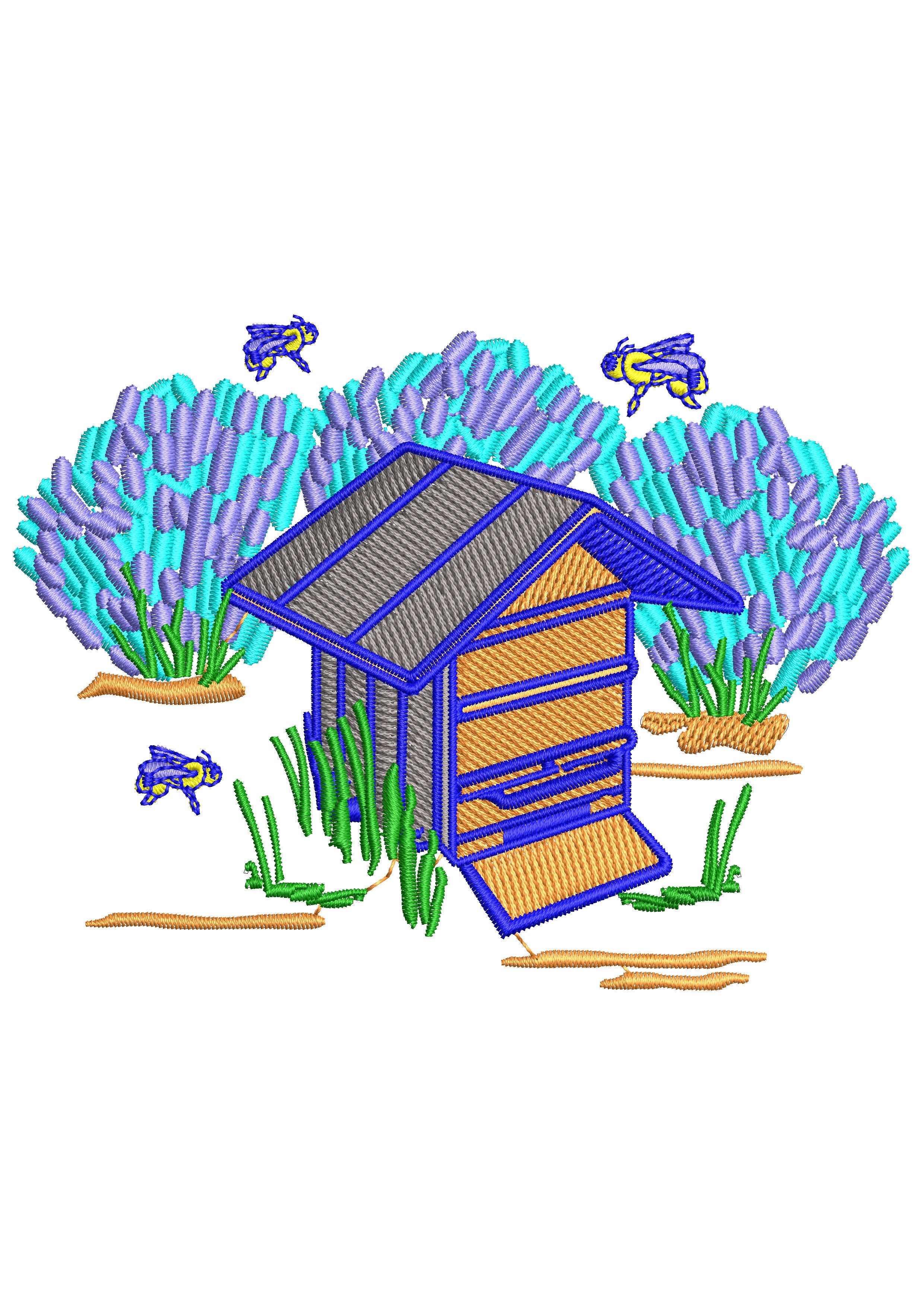 Hunny Hut Embroidery Design