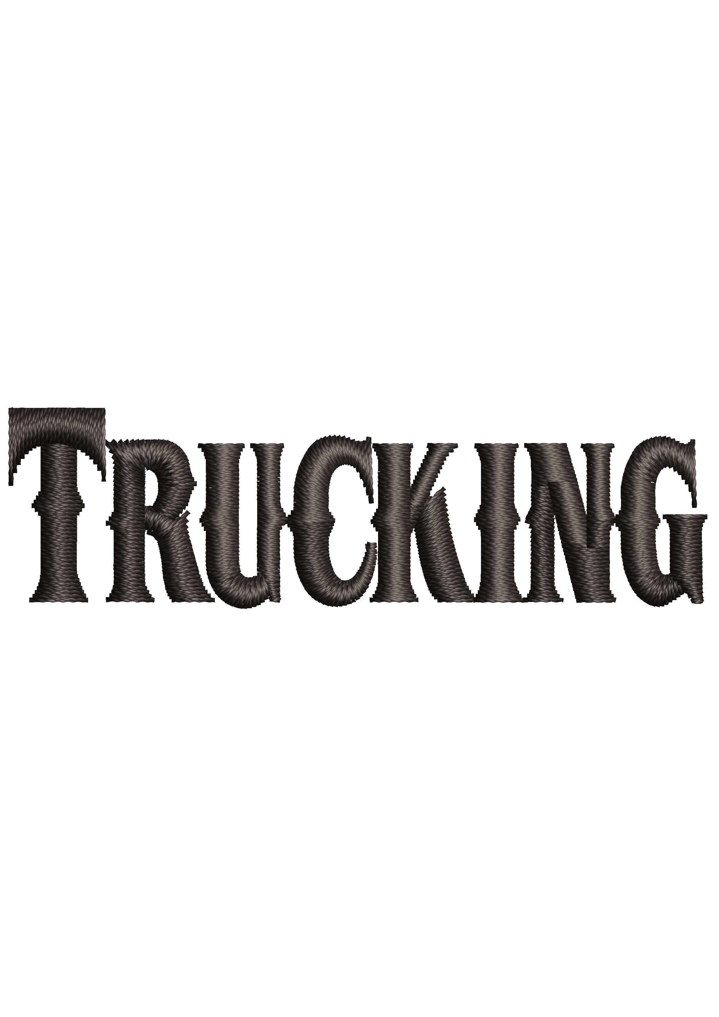 Truck King Embroidery Design