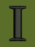 Letter I Serif Monogram Embroidery Design