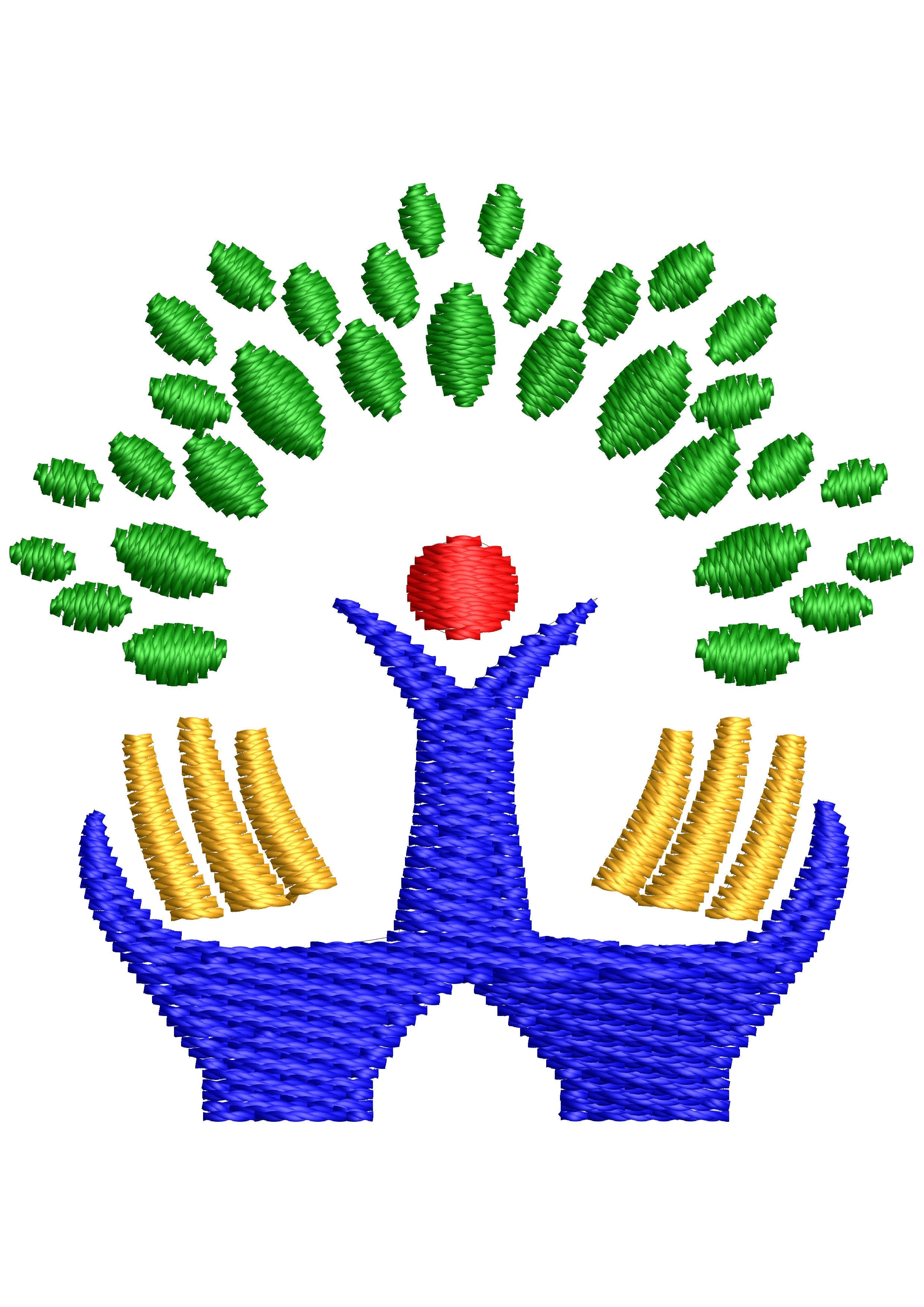 Springs Kids Embroidery Design
