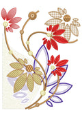 Colour Beauty Flower Embroidery Design