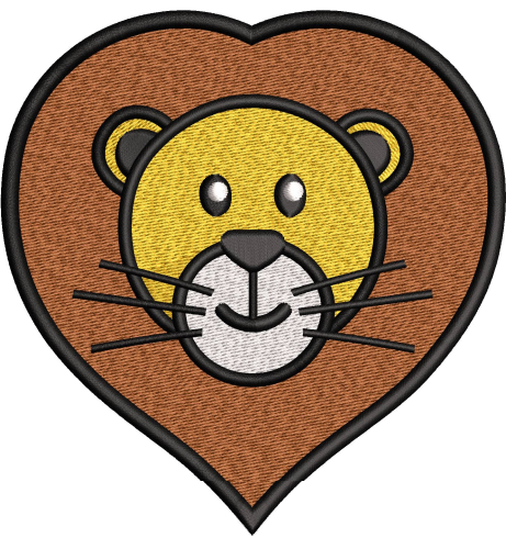 Tiger Face Embroidery Design