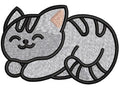 Cat V Embroidery Design
