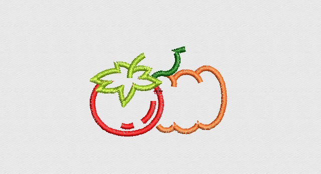 Tomatoes Embroidery Design