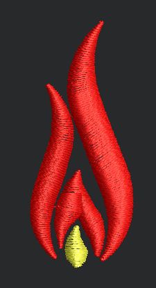 Flame Embroidery Design