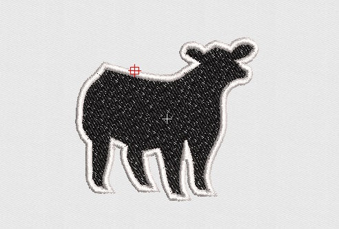 Cow Embroidery Design