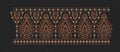 Floral Border Golden With Black Embroidery Design