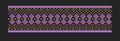 Floral Border Purple Dot Flower Embroidery Design