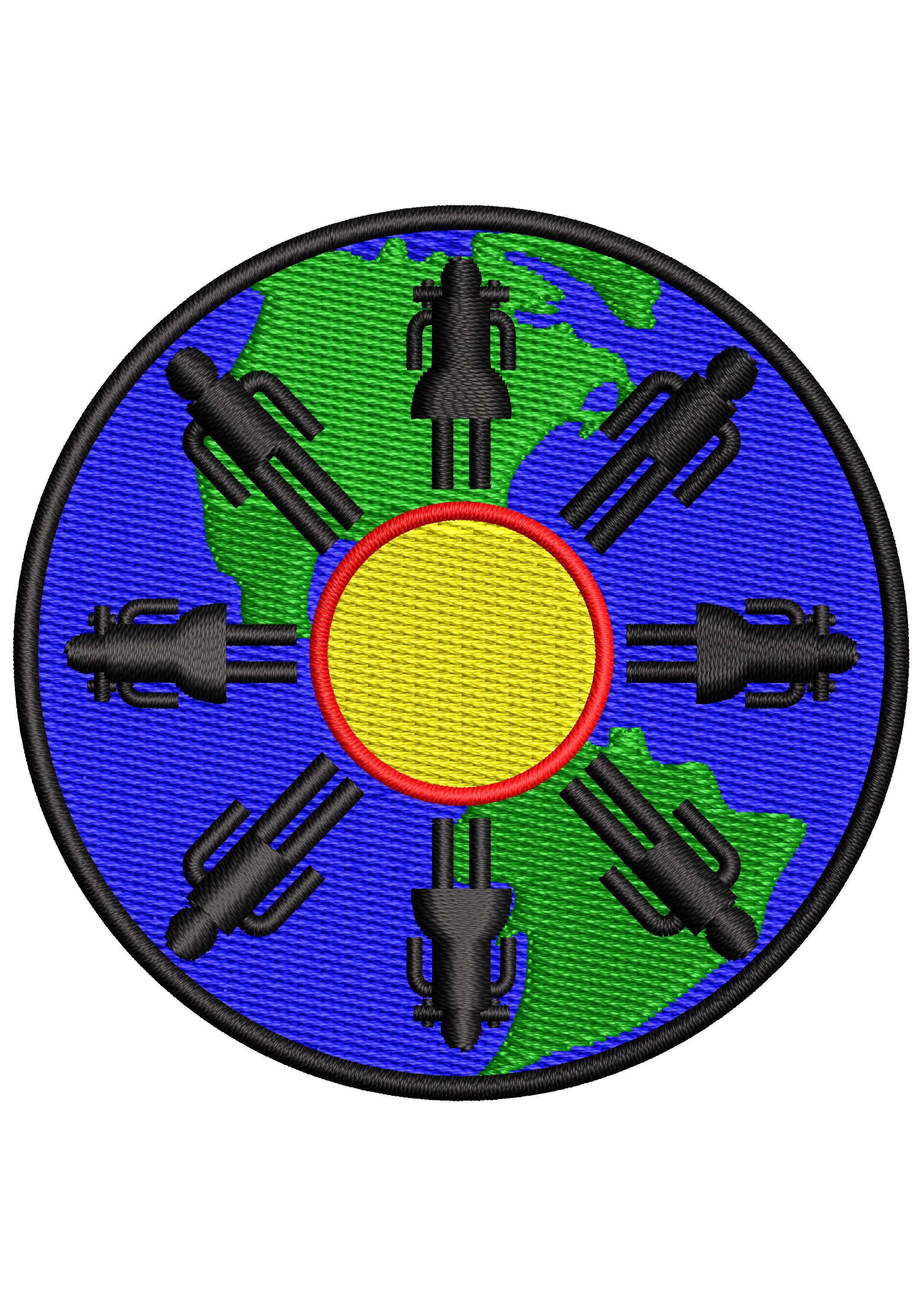 Equil World Embroidery Design