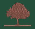 Tree Silhouette Embroidery Design