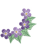 Blue Flower Embroidery Design