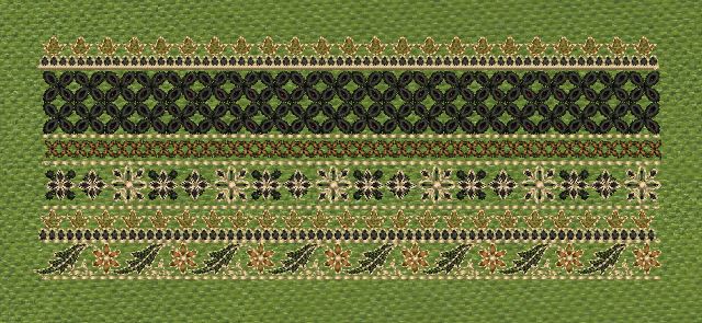 Floral Jacquard Woven Golden and Black Embroidery Design