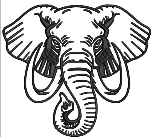 Elephant Embroidery Design