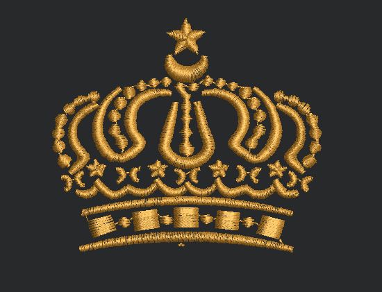 Crown Embroidery Design