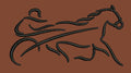 Harness Racing Line Art Embroidery Design