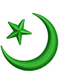 Moon Star Embroidery Design