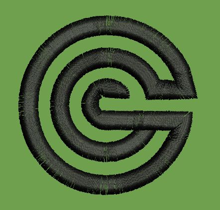 Spiral Monogram G Embroidery Design