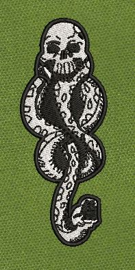 Snake & Skull Embroidery Design