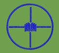 Blue Book and Crosshair Emblem Embroidery Design