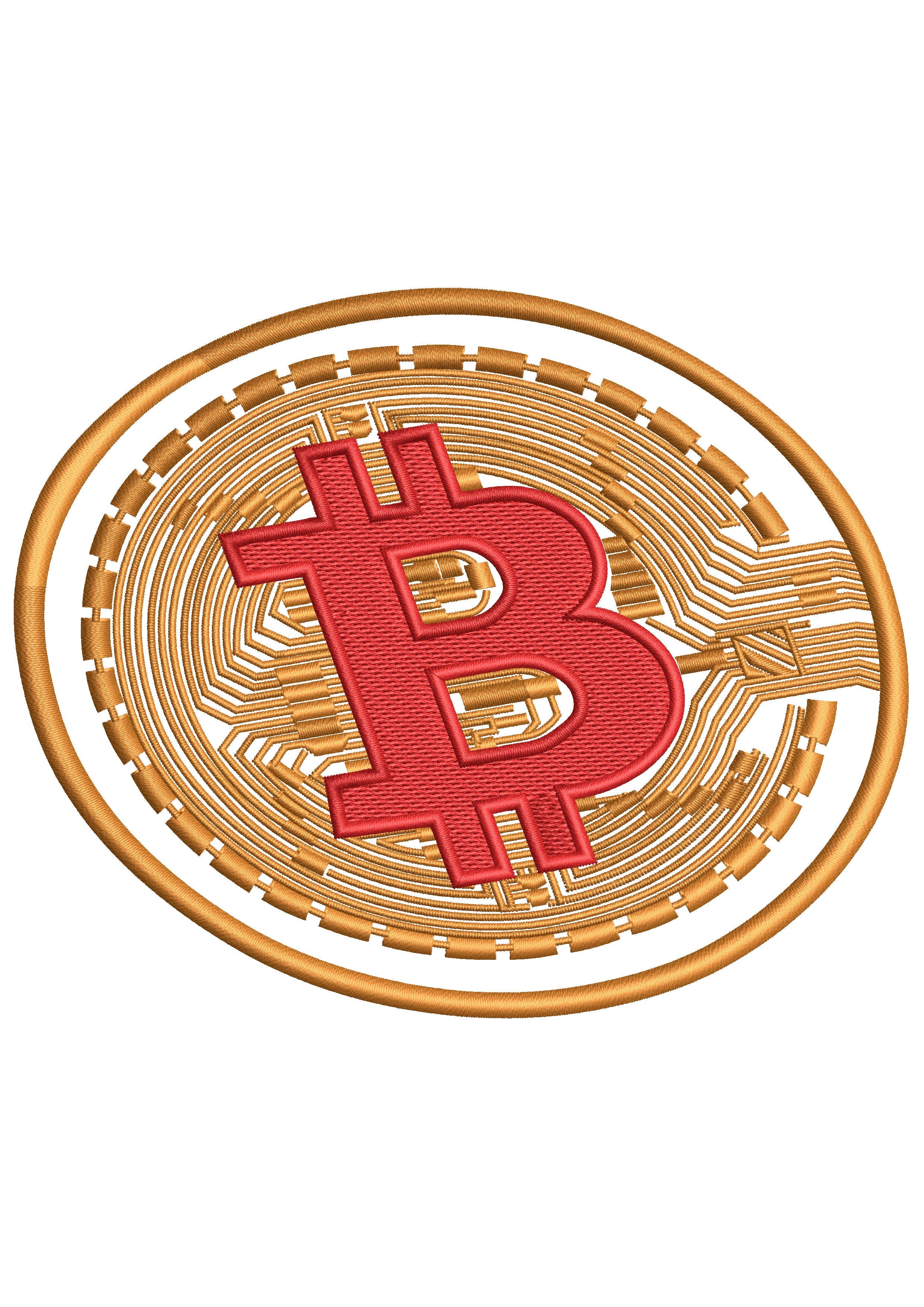 Bitcoin Embroidery Design