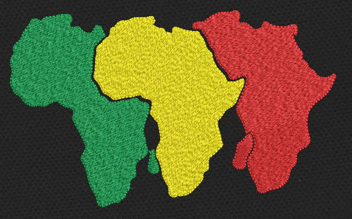 African Continent Pan African Map Embroidery Design