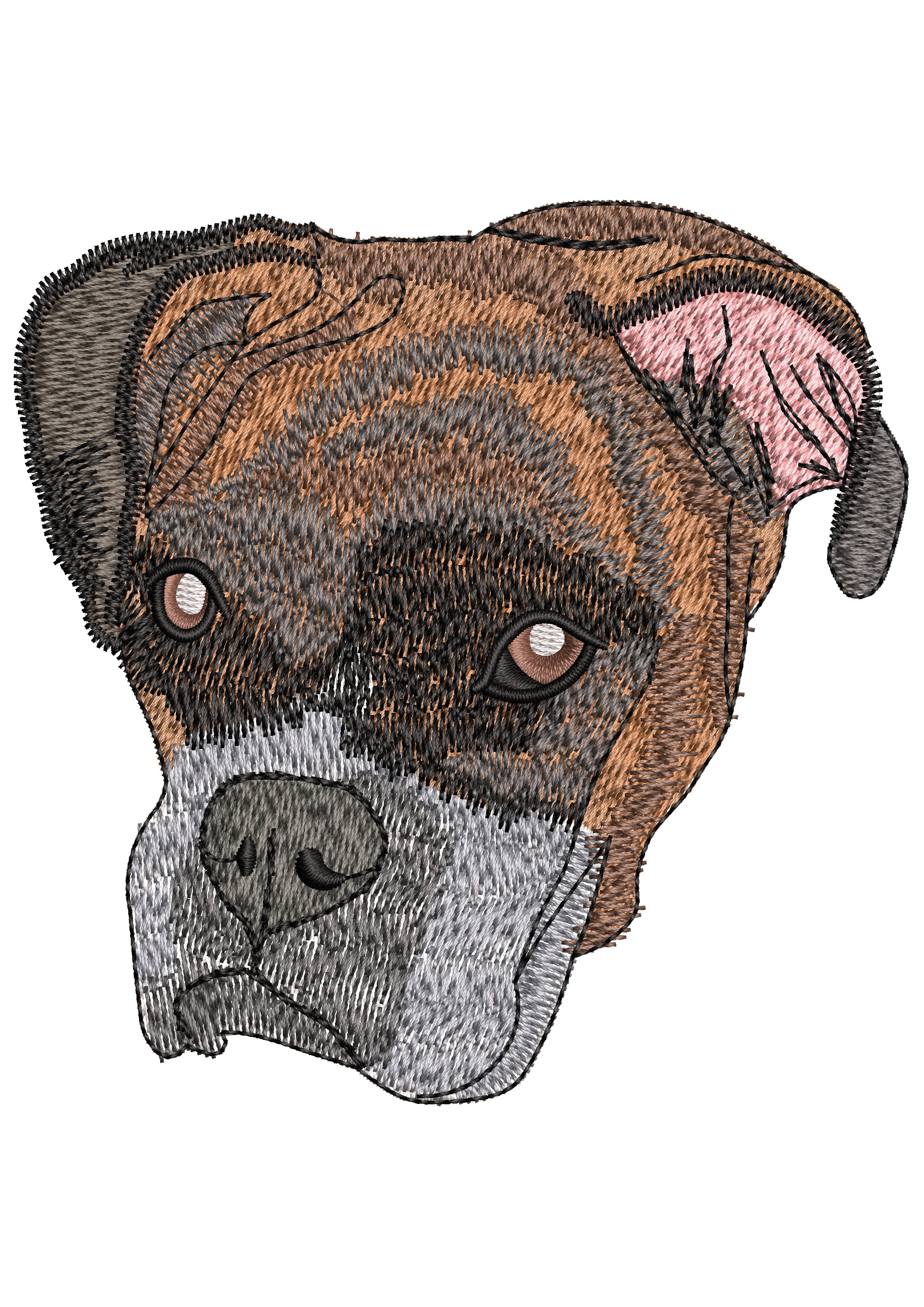 Brown Dog Embroidery Design