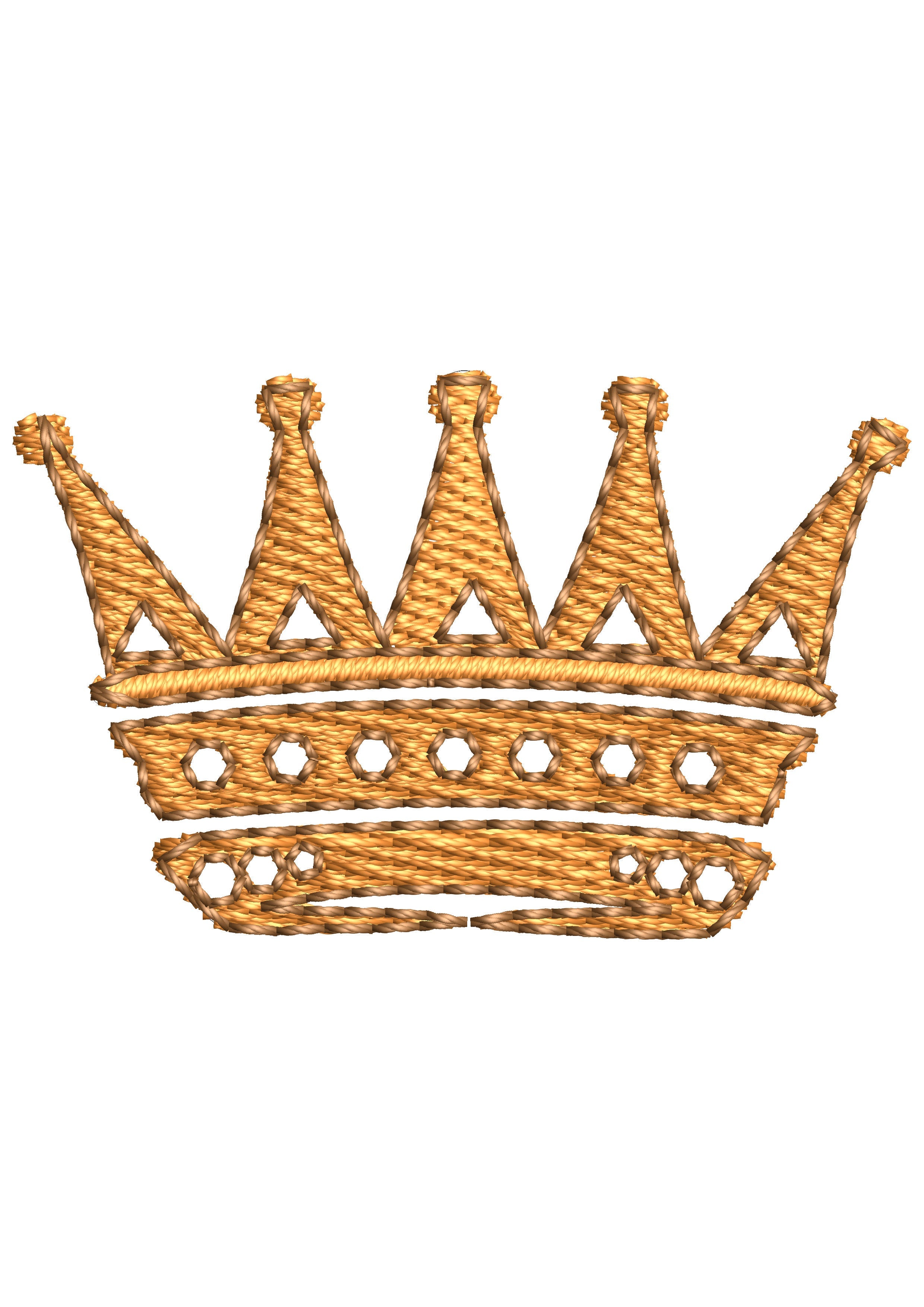 King Crown Embroidery Design