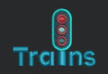 Signaled Trains Emblem Embroidery Design