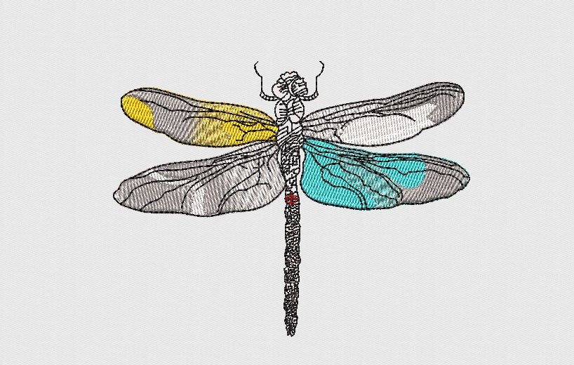 Dragonfly Embroidery Design