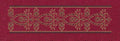 Crimson Gold Floral Border Embroidery Design