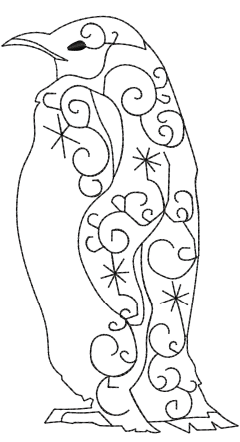 Penguin Embroidery Design