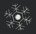 Snowflake Crystal Embroidery Design