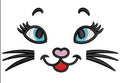 Cat Face Embroidery Design