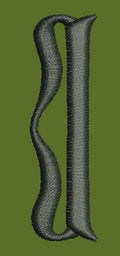 Stylized Letter D Embroidery Design