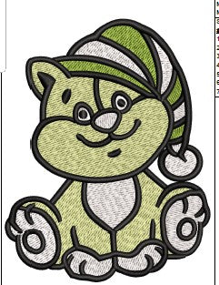 Cat Embroidery Design