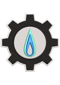 Gas Sign Embroidery Design