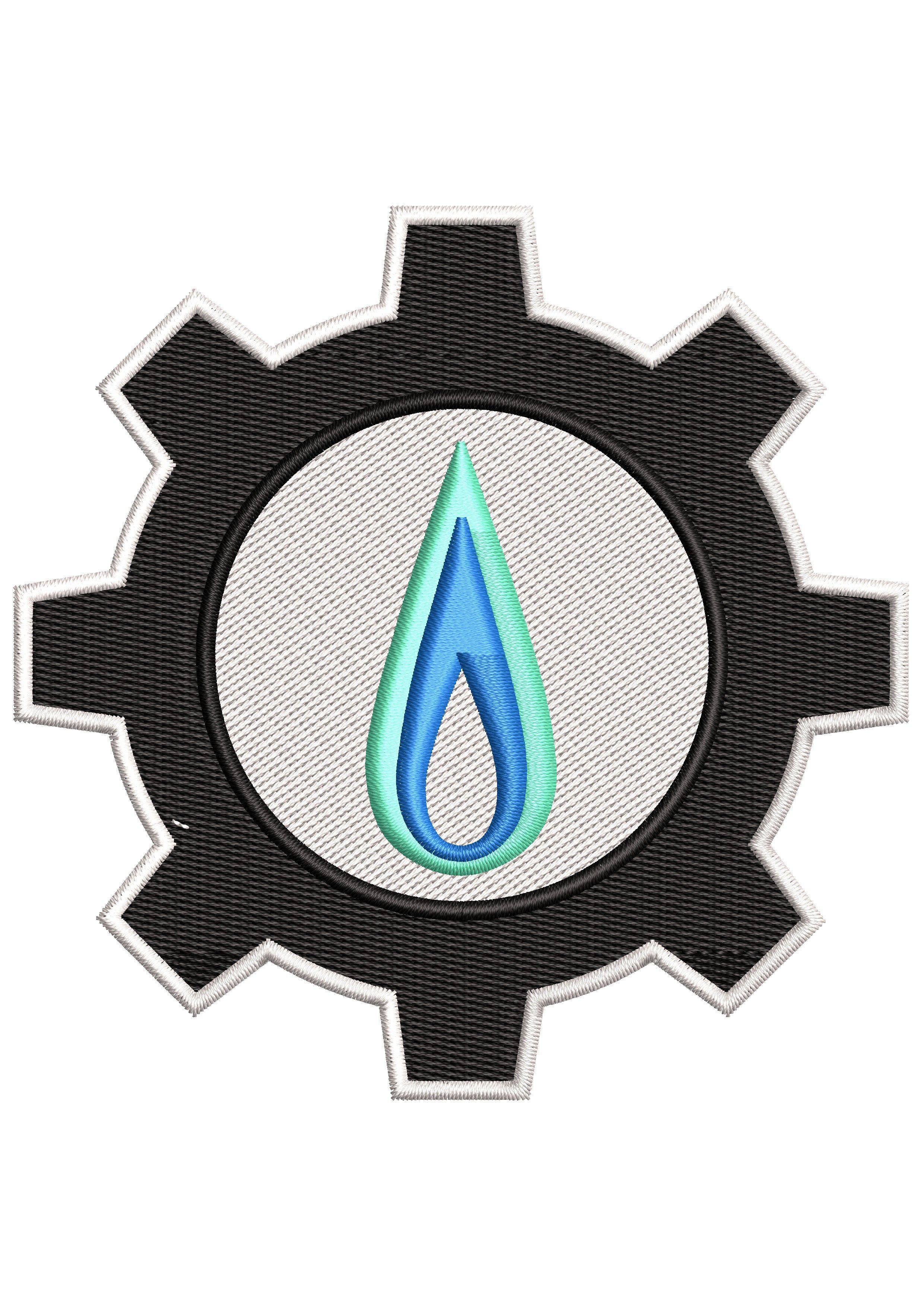 Gas Sign Embroidery Design