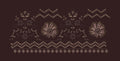 Alternating Floral Spire and Chevron Border Embroidery Design