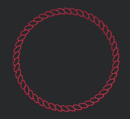 Braided Circular Border Embroidery Design