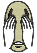 Blind Face Embroidery Design