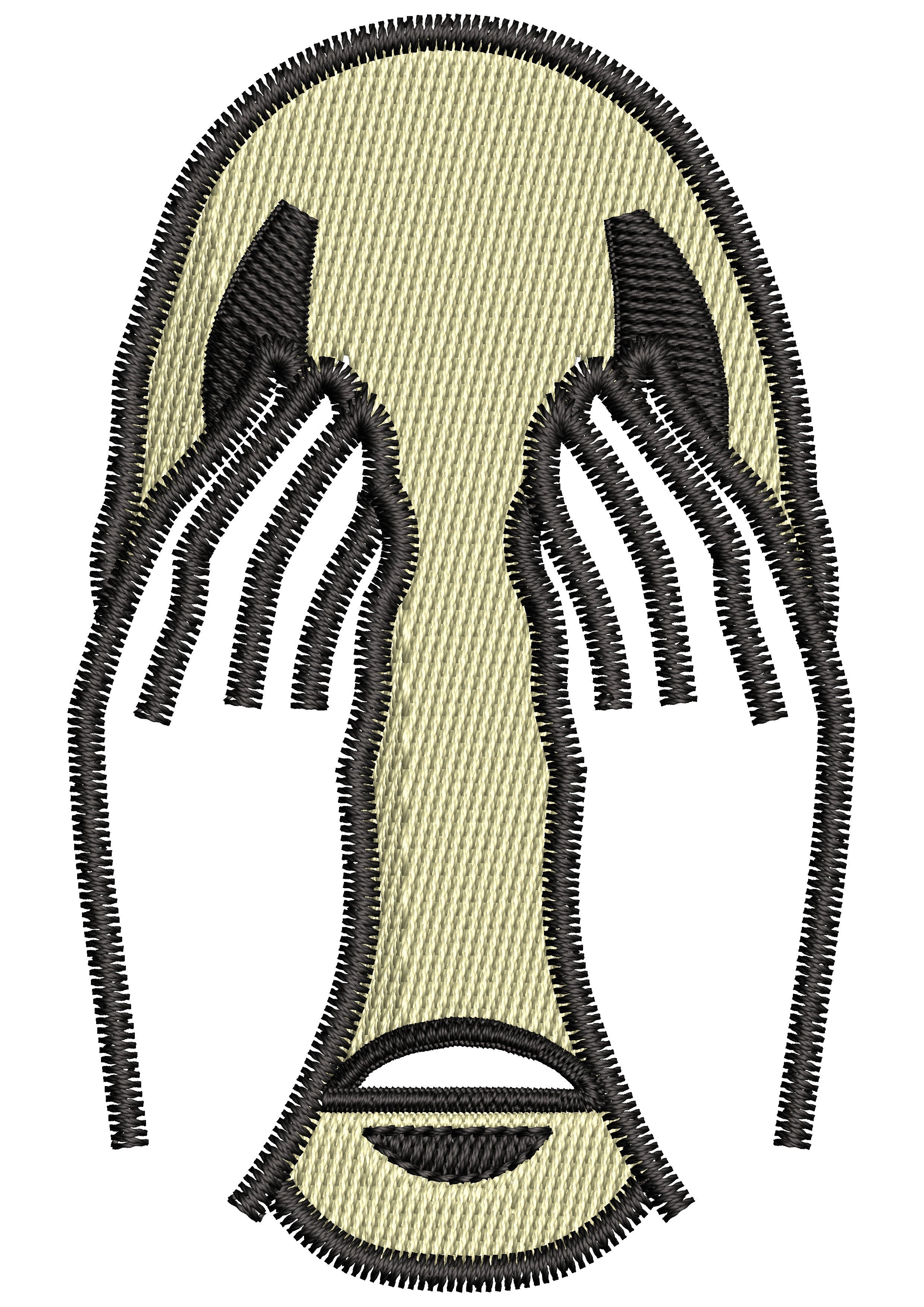 Blind Face Embroidery Design