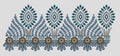 Medallion Fern Fringe Border Embroidery Design