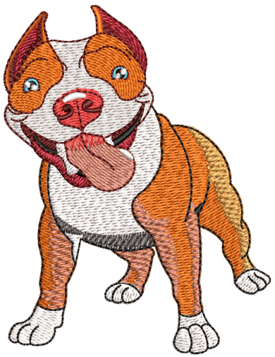 Bull Dog Embroidery Design