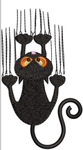 Black Cat Embroidery Design