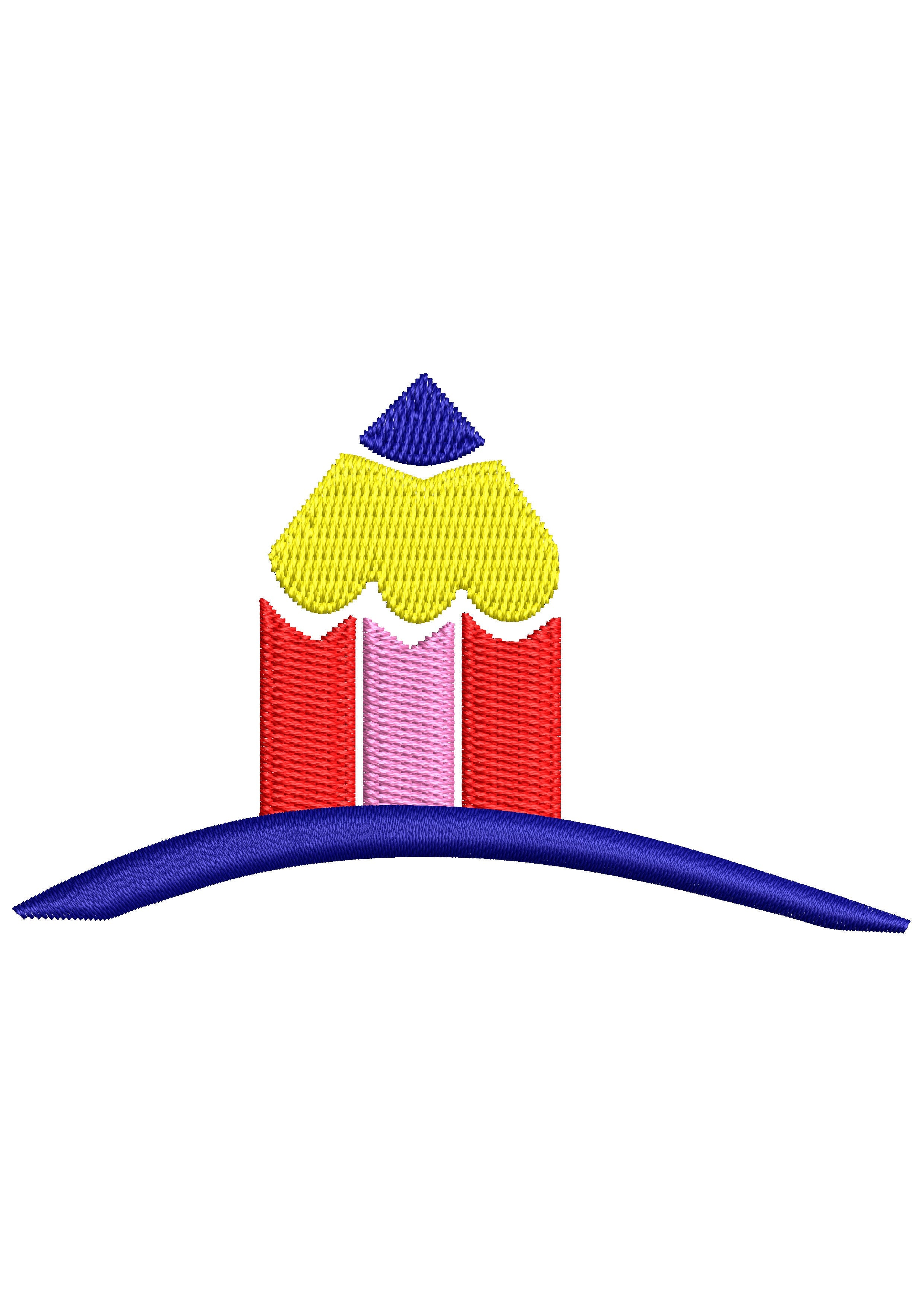 Pencil Embroidery Design