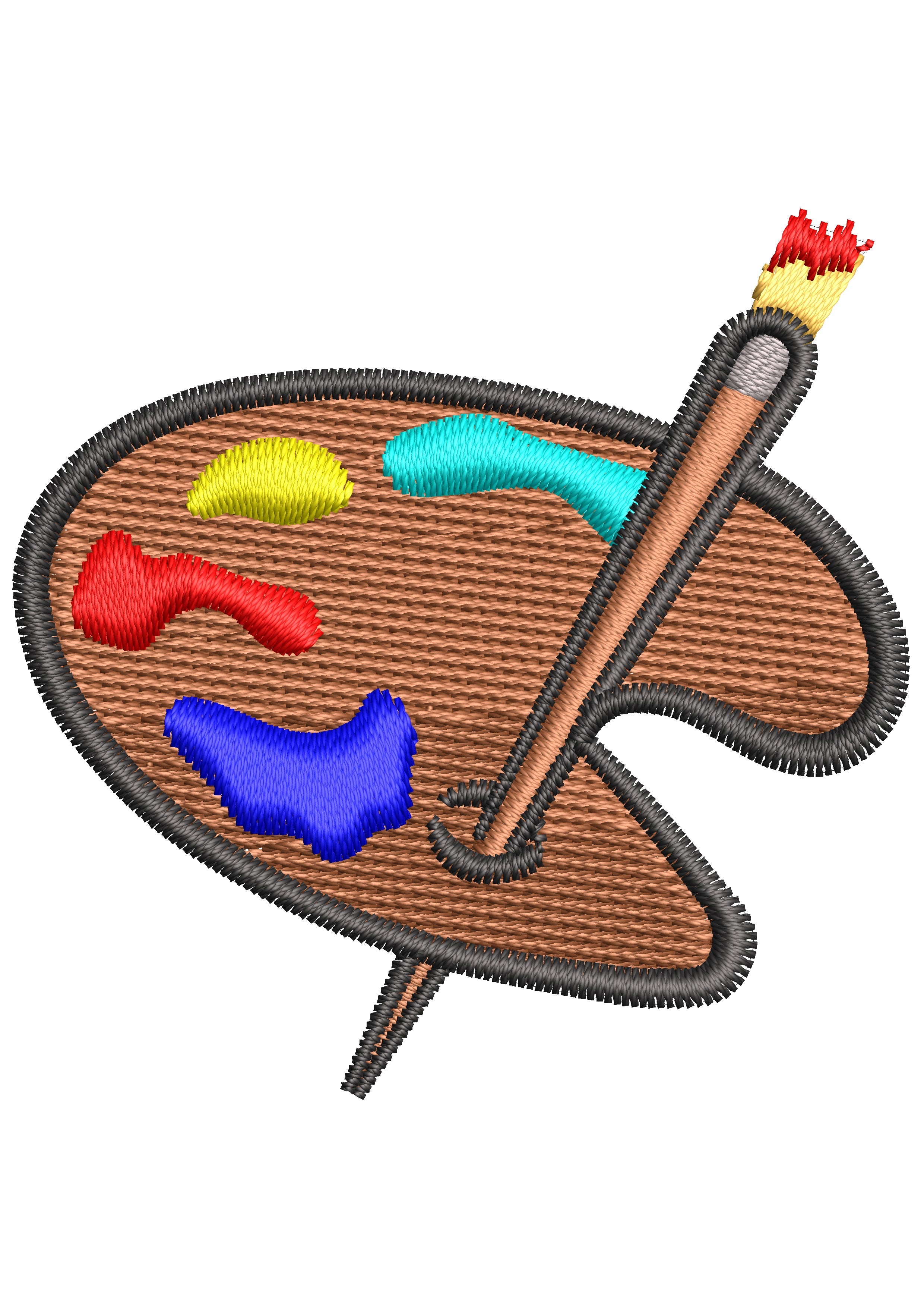 Palette Embroidery Design