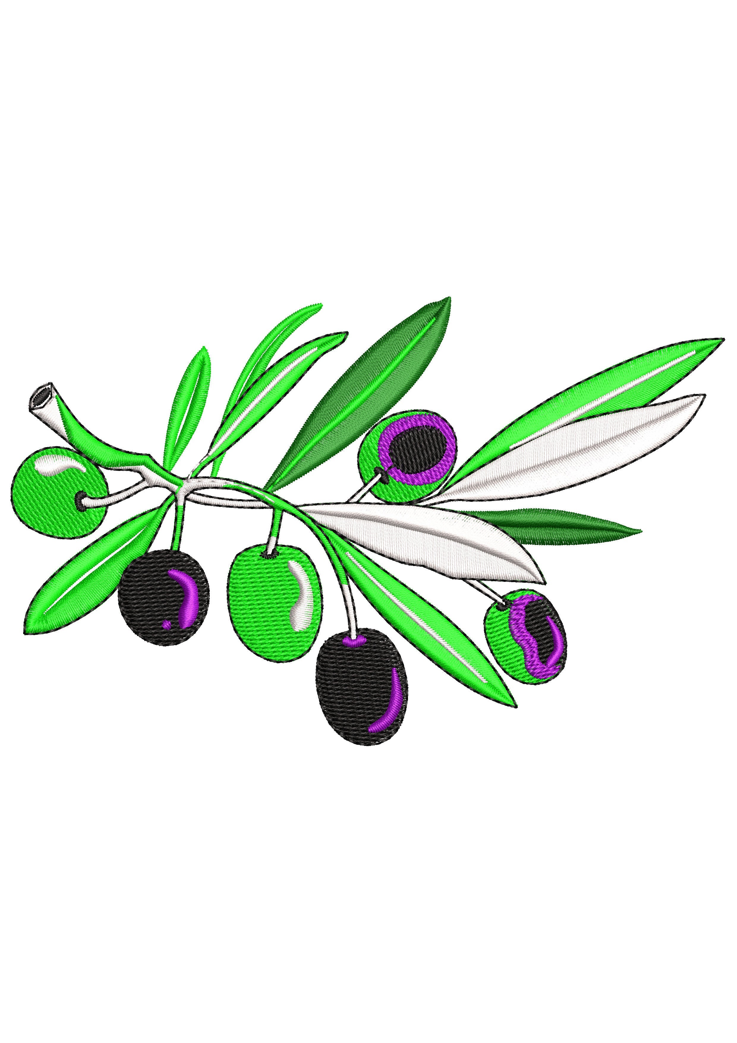 Black Berry Embroidery Design