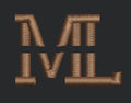 Stacked Serif Monogram Embroidery Design